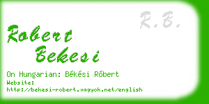robert bekesi business card